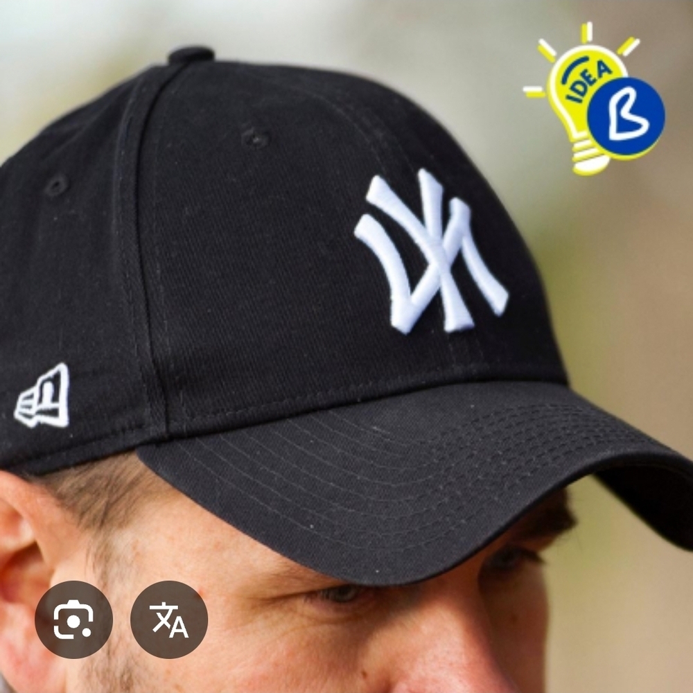 New Era Youth Black Cap with White Logo